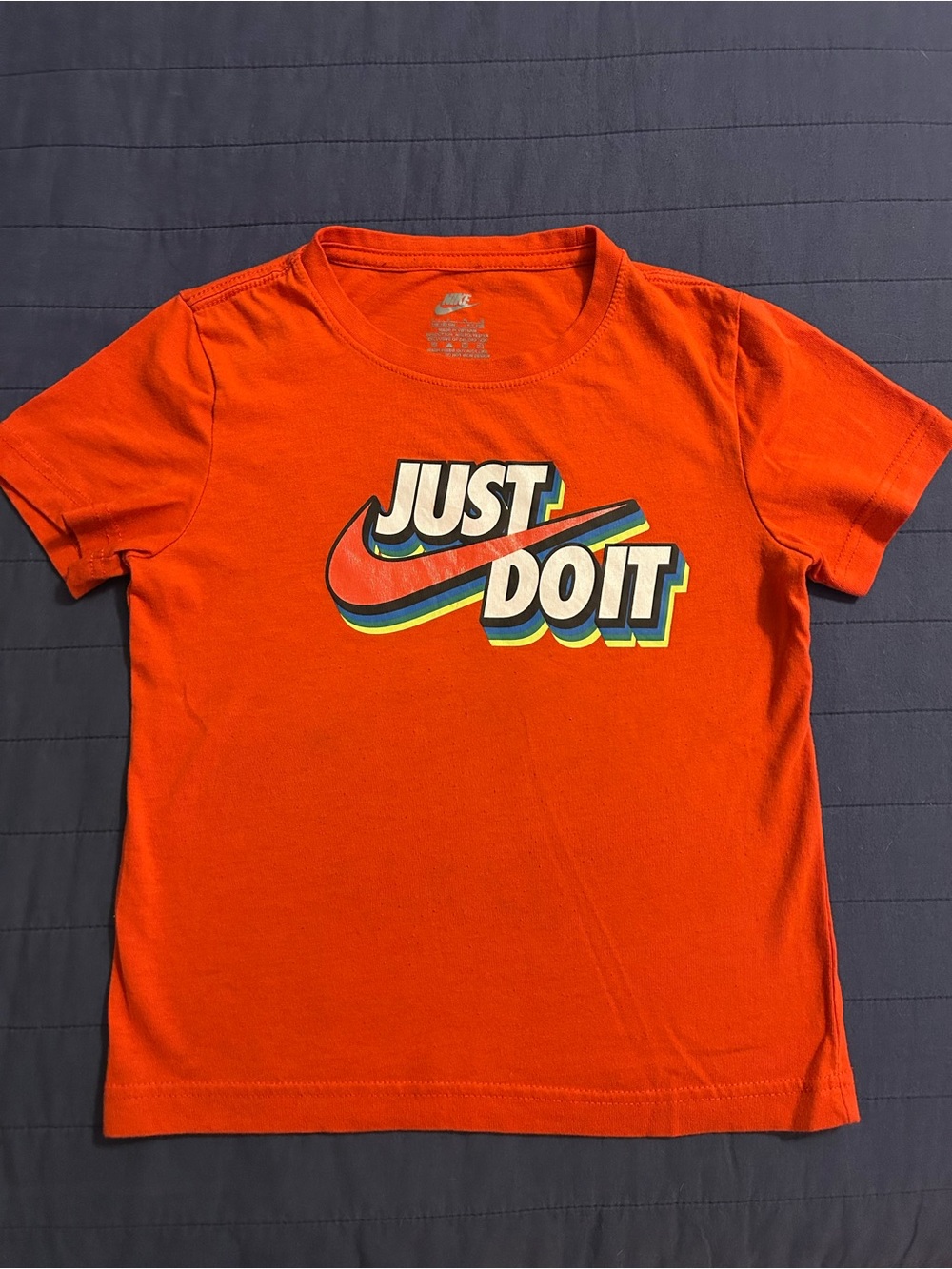 Nike Orange 'Just Do It' Graphic Short Sleeve Tee